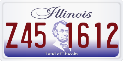 IL license plate Z451612
