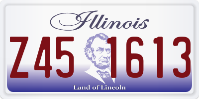 IL license plate Z451613
