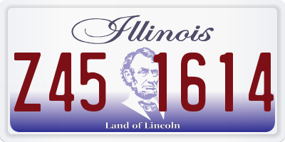 IL license plate Z451614