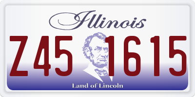 IL license plate Z451615