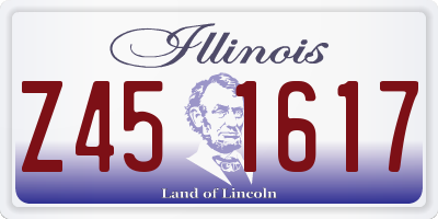 IL license plate Z451617