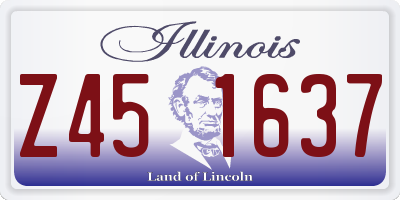 IL license plate Z451637