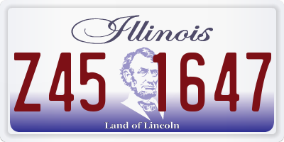 IL license plate Z451647