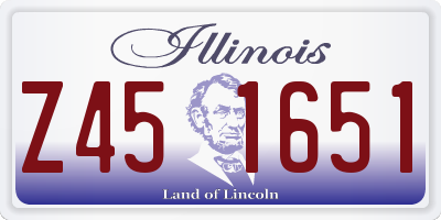 IL license plate Z451651