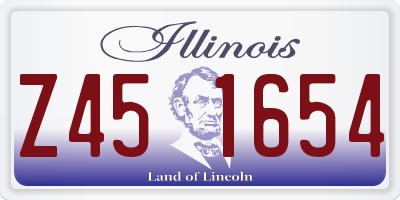IL license plate Z451654
