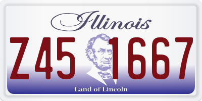IL license plate Z451667