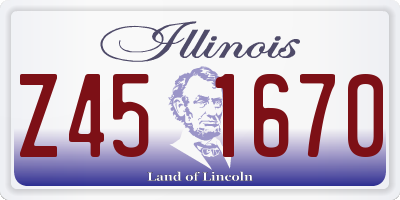 IL license plate Z451670
