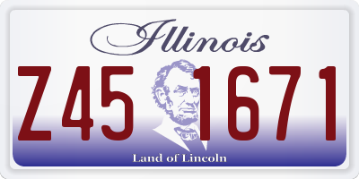 IL license plate Z451671