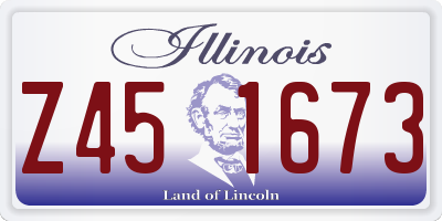 IL license plate Z451673