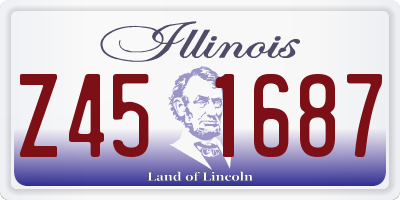 IL license plate Z451687