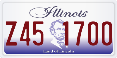 IL license plate Z451700