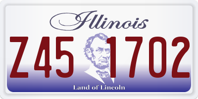 IL license plate Z451702