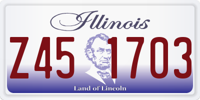 IL license plate Z451703