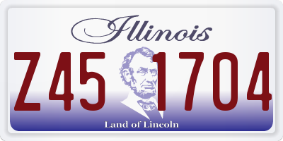 IL license plate Z451704