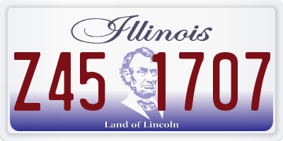 IL license plate Z451707