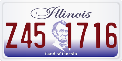 IL license plate Z451716