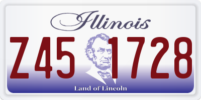 IL license plate Z451728