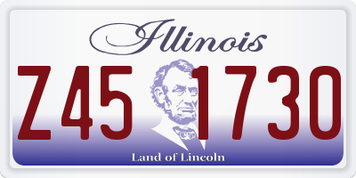 IL license plate Z451730