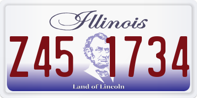 IL license plate Z451734