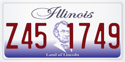 IL license plate Z451749