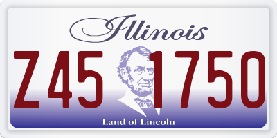 IL license plate Z451750