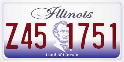 IL license plate Z451751