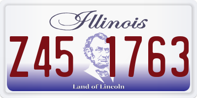 IL license plate Z451763