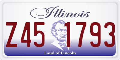 IL license plate Z451793