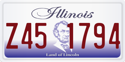 IL license plate Z451794
