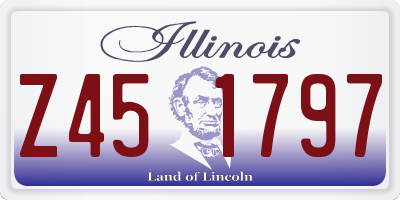 IL license plate Z451797