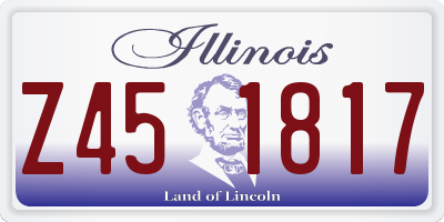 IL license plate Z451817