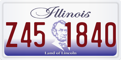 IL license plate Z451840