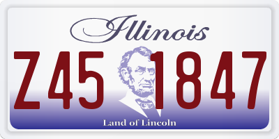 IL license plate Z451847