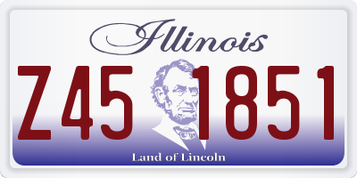 IL license plate Z451851