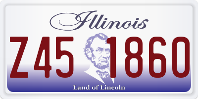 IL license plate Z451860