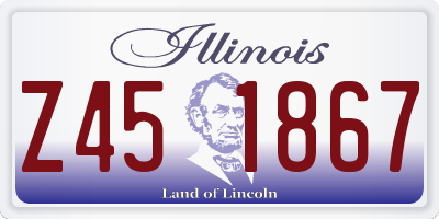 IL license plate Z451867