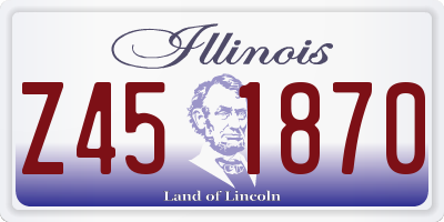 IL license plate Z451870
