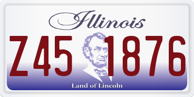 IL license plate Z451876
