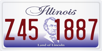 IL license plate Z451887