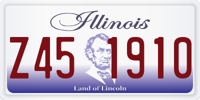 IL license plate Z451910