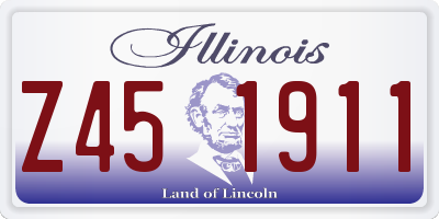 IL license plate Z451911