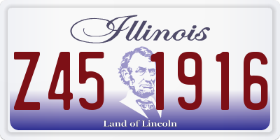 IL license plate Z451916