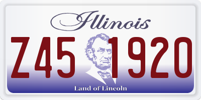 IL license plate Z451920