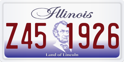 IL license plate Z451926