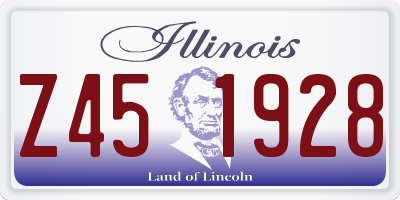 IL license plate Z451928