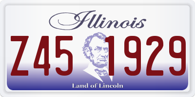IL license plate Z451929