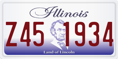 IL license plate Z451934