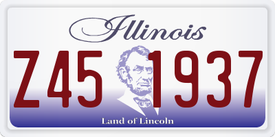 IL license plate Z451937