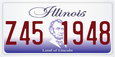 IL license plate Z451948