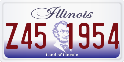 IL license plate Z451954
